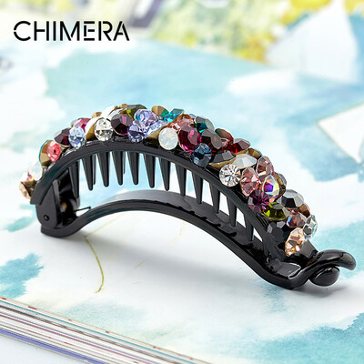 

Chimera (CHIMERA) hair accessories headdress time staggered rhinestone plate hairpin banana twisted clip color