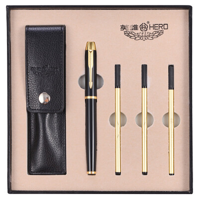 

Hero (HERO) 1801 matte black IM metal rod and ball pen combo set