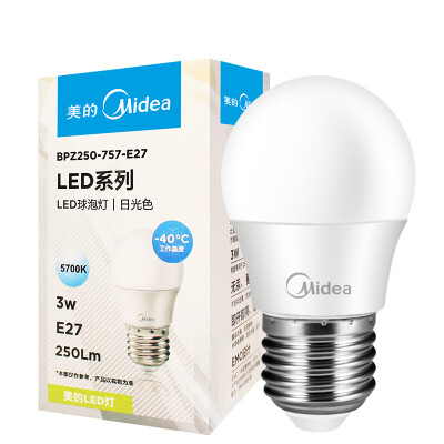 

Midea (Midea) LED Bulb 3W E27 Large Screw Base 3000K Warm White Single