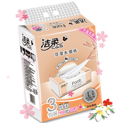 

Cleansing C & S Paper Powder Face Tough 3 Layers 135 Facial Tissue 3 Pack Floral Flavor L Large Paper Towel Face Series Moisturizing