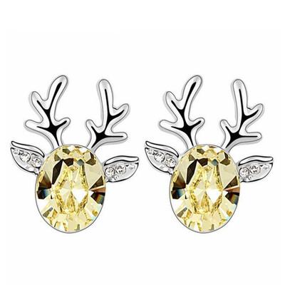 

Austrian Crystal Earrings Fashion Jewelry For Women High Quality Stud Earrings Friendship Party Christmas Gift 6488