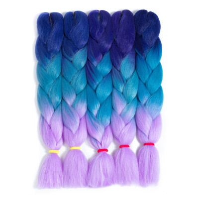 

szc Afro Jumbo Braids Hair Extensions 5-pack 2 Tone & 3 Tone Ombre Crochet Braiding Hair High Temperature Kanekalon Synthetic