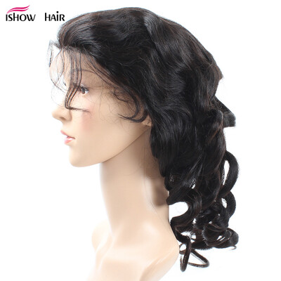 

Ishow hair 8A 100 Virgin Remy Hair Loose Wave Lace Frontal Wigs
