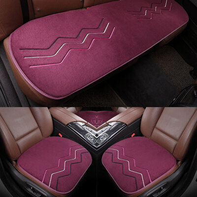

MUBO autumn&winter negative ion wool car seat short hair car seat cushion single piece plush car seat cover set of three sets MHD-W1709 purple factory straight hair