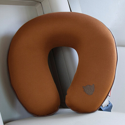 

Iron arm Astro Boy car headrest neck pillow four seasons car memory cotton U-shaped pillow airplane travel nap pillow neck lunch break pillow pillow single JYJZ-01 upgrade brown