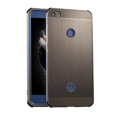 

Luxury Case for Huawei P8 Lite 2017 Aluminum Bumper+Acrylic Panel Back Glossy Business Cover for Huawei Honor 8 Lite Nova Lite
