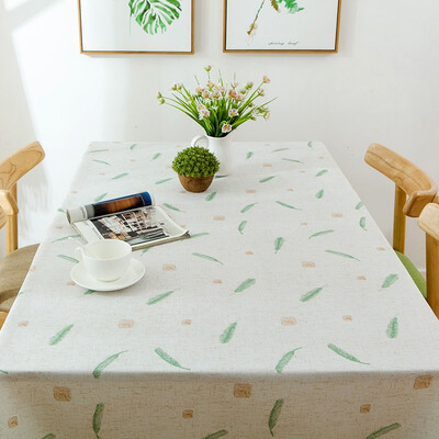 

Ming-Poly fabric waterproof tablecloth simple modern garden small fresh tablecloths tablecloths cloth fabric feather green 125cm * 175cm