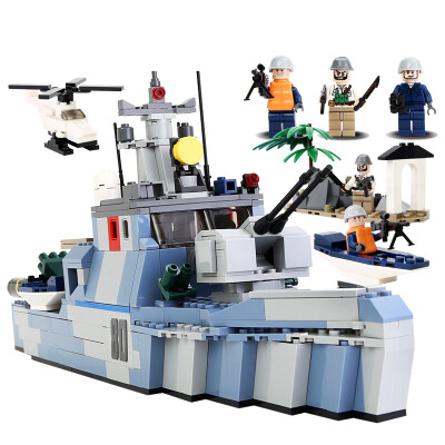 

Xinle new Goody building blocks Navy Corps GD8023 coastal guard ship children's building blocks toys boy assembling toys puzzle assembling building blocks