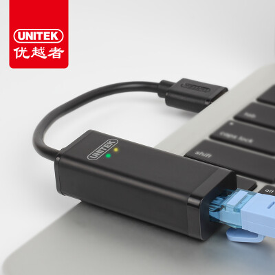 

UNITEK) 100M cable network card USB to RJ45 cable converter usb network card free of charge Apple Mac laptop desktop external network card network cable interface Y-1468BK