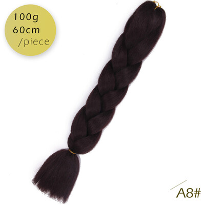 

AISI HAIR 100g / pcs 24inch Kanekalon гигантский косы Волосыломбер Две тонныЦветные синтетические волосы для кукол Вязание крю
