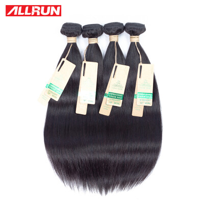 

Allrun Hair Peruvian Straight Hair 4pcs/lot Natural Color 100% 8A Grade Remy Human Hair Weave Bundles 12-28 inch Free Shipping