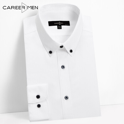 

CareerMen Mens Fashion Slim Fit Non Iron Twill Button Down Simple Elegance Long Sleeve Dress Shirt