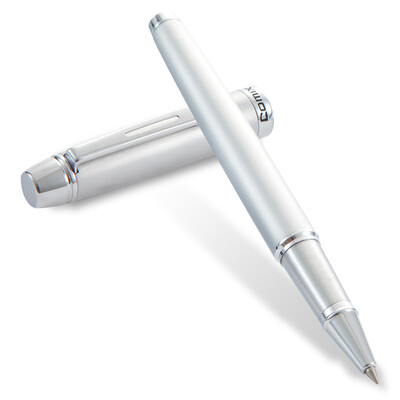 

Hearts COMIX RP6201 Lanos Series Metal Pearl Pen Gel Ink Pen Signature Pen Silver