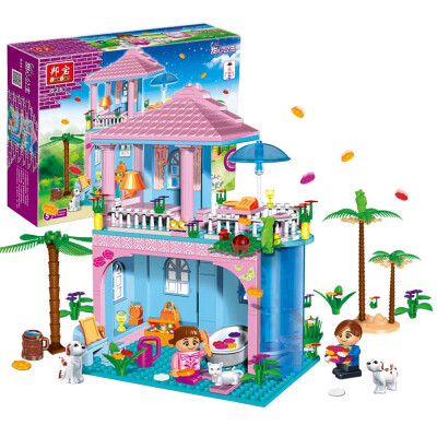 

Bang Bao 8361 Puzzle Puzzle plastic building blocks girls toys fragrant flower petals bath small pieces of plastic pieces