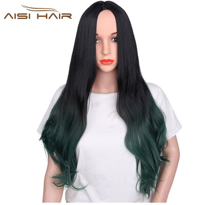 

AISI HAIR Длинные прически для женщин 30 '' Парик коричневого омбрера Синтетические волосы 5 цветов