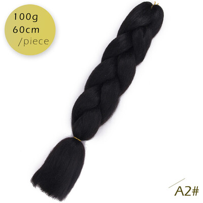 

AISI HAIR Ombre Kanekalon Braiding Hair Extensions 24inch 100g Synthetic Jumbo Braids Hair Fiber Pink Purple Blue Green 1pce