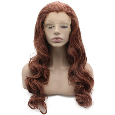 

Long Wavy Half Hand Tied Swiss Lace Front Natural Wig