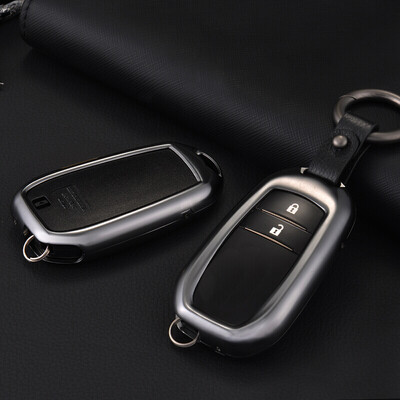 

Huashi Toyota Key Case Prado Key Bag Toyota Lei Ling Highlander Camry Double Engine Corolla Reiz Crown Overbearing Key Bag Buckle Case A - Platinum Grey