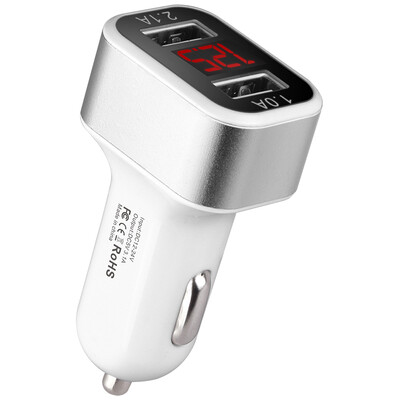 

Newman Newsmy NM-5S silver car charger 31A dual USB car charger cigarette lighter intelligent split one minute two voltage monitoring