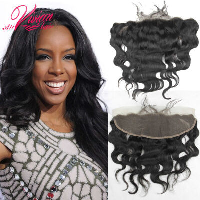 

13x4 Ear to Ear Lace Frontal Peruvian Body Wave Frontal Closure Natural Color Human Hair Non-remy Closure