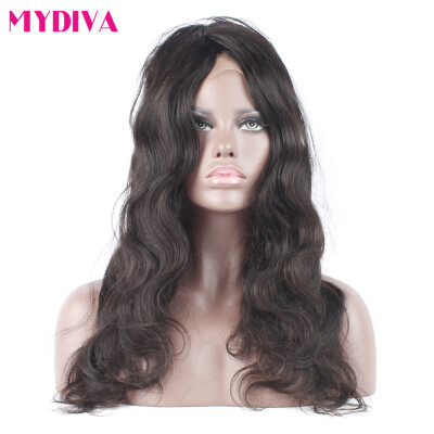 

Mydiva Brazilian 360 Full Lace Frontal Closure 22x4x2 Body Wave Human Virgin Hair Weave 360 Lace Band Frontal Natural Hairline