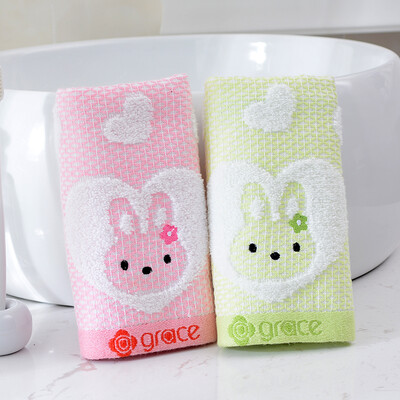 

Grace Grace cotton textile love rabbit AB small towel two loaded green powder 44g Article 50 25cm