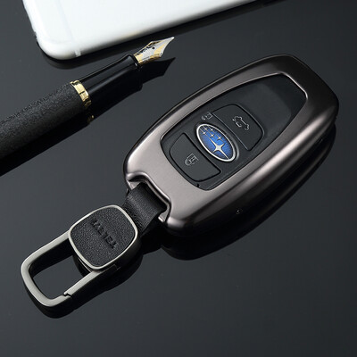 

Di Gallen Baru car key bag 15-17 new forest man XV Outback Lishi key metal shell protective cover mens special sky gray leather key ring