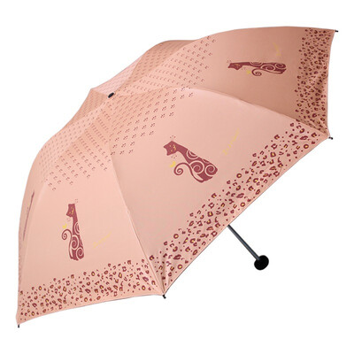 

[Jingdong supermarket] paradise umbrella spring Imagine black silk silk silk dress chiffon three fold ultra-light sunny umbrella sun umbrella light blue 3343E