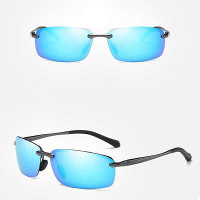 

Fashion Rimless Frame Integrated Mirrored Lens Men Women Sunglasses One Piece Eyeglasses Frameless Sun Glasses