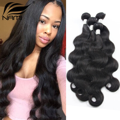 

Nami Hair Brazilian Virgin Hair Body Wave 4 Bundles Mixed Length 8''-32'' 100% Human Hair Weave Natural Color Free Shipping