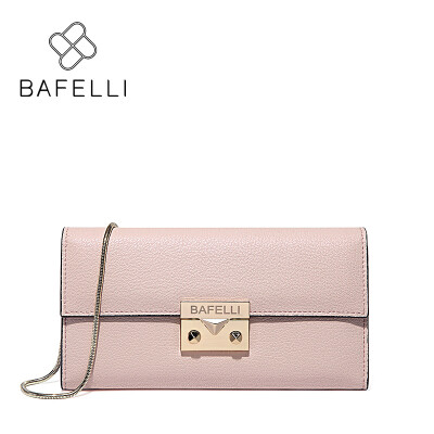 

BAFELLI new arrives split leather long wallets zipper & hasp chain crossbody shoulder bag Multifunction purse womens wallet