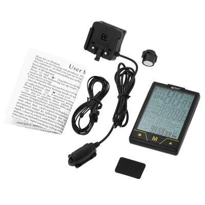 

BOGEER Bike Computer Wireless Wired Bicycle Speedometer Odometer Temperature Backlight Water Resistant for Cycling Riding Multi