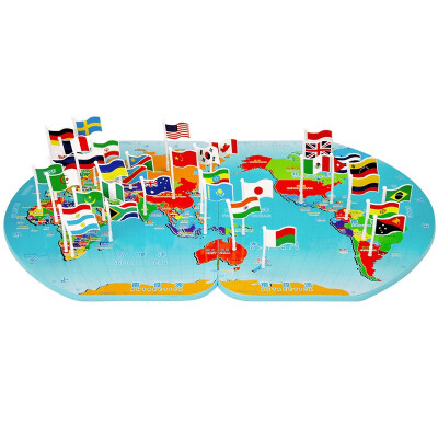 

Mu Gui baby MGY0029 world flag fight children children puzzle cognitive early childhood education toys