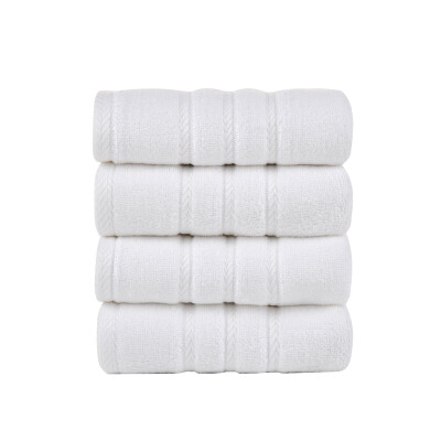 

600 GSM Bamboo Cotton Hand Wash 4 Pack (White) 18"X30