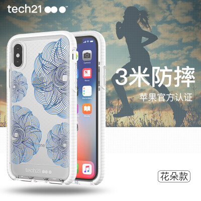 

Tech21 компании Apple iPhoneX (5,8 дюйма) падение модели сопротивления Apple, телефон оболочки цветы iPhone 10 Apple, телефон оболочки тонкой оболочки падение сопротивления защитный рукав синий