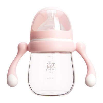 

Xinbei bottle wide-bore glass bottle 180ml pink XB-9077