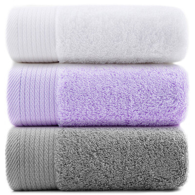 

Sanli Awati long-staple cotton A class towel 3 loaded 35 × 75cm cotton soft absorbent towel 120g strap lanyard beige peach pink silver gray