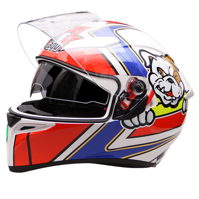 

AGV helmet K3 SV TOP double lens four seasons wide angle ventilation full face helmet Italy locomotive racing riding anti-fog running helmet bulldog MARIIN