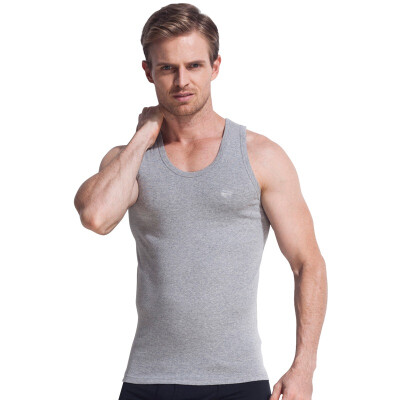 

Seven wolves mens cotton vest Slim bottoming stretch vest gray M code 98702