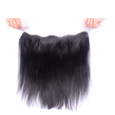 

Lace Frontal Closure Peruvian Straight 100% Human Hair 13x4 Frontal Virgin Hair 10''-24''inches
