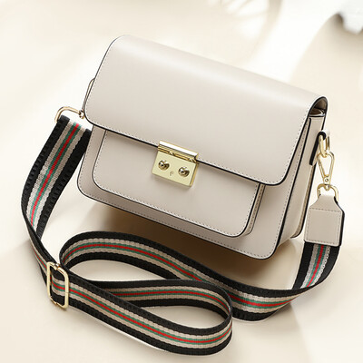 

Viney fashion leather shoulder bag female Korean version of the wild Messenger bag ck wind simple portable bag lady bag rice white
