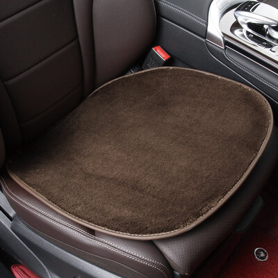 

Wufu Jinniu velvet series non-slip car seat cushion car warm plush pad car seat three-piece fashion brown