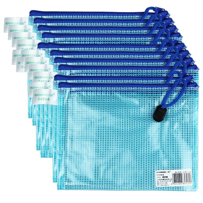 

Miki (SUNWOOD) C4524 A6 mesh zipper bag / file bag color random 12 / bag