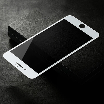

Baseus Apple 8 tempered film iPhone8 mobile phone full screen full coverage explosion-proof glass high-definition non-fragile edge peep soft-sided film 0.23mm white