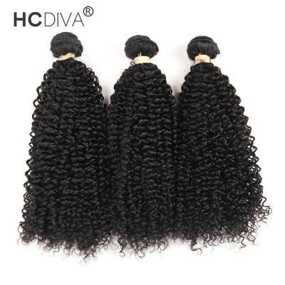 

HCDIVA Good Quality Cheap Price Brazilian Kinky Curly 3 Pieces 100% Remy Human Hair Hair Weave Bundles Full Health End