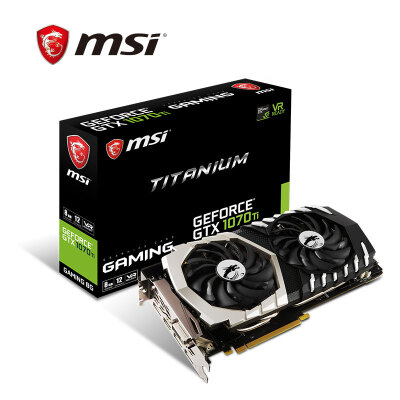 

MSI GeForce GTX 1070 Ti Titanium 1607-1683MHZ 8GB GDDR5 PCI-E 30 Graphics Card