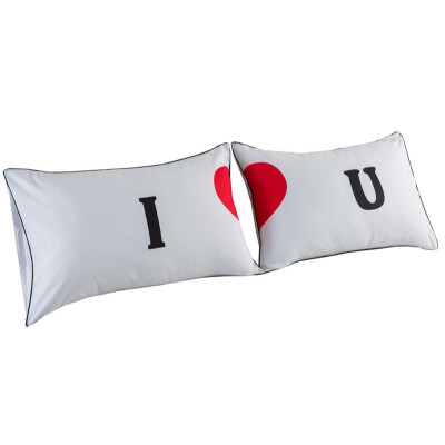 

iDouillet Couples Pillow Cases I LOVE U Печать Романтический подарок к свадьбе Юбилейный день рождения Валентина Набор из 2 стандартных или королевы