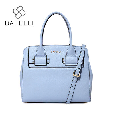 

BAFELLI autumn and winter rivet split leather handbag high capacity shoulder bolsa feminina black blue womens messenger bag