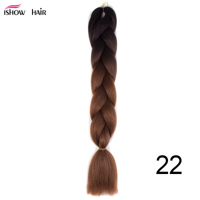 

Silky Strands 24'' 100g Ombre Synthetic Braiding Hair Extensions For Crochet Braids Kanekalon Jumbo Braids Two Tone Ombre Color 1p