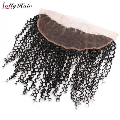 

Хороший 7A Малайзийский Kinky Curly Hair Lace Frontal Free Part 1pc 100% Человеческие волосы Швейцарский кружевной затвор Высокая плотность Средний коричневый цвет